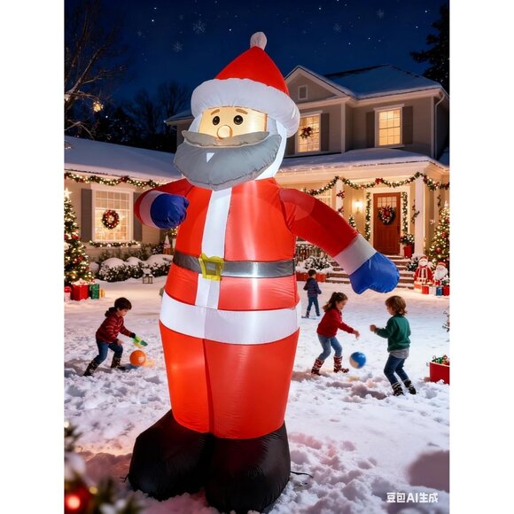 🆕8FT Christmas Inflatables Santa with Gift Bag Built-in LED Outdoor Decoration - Picture 6 of 11